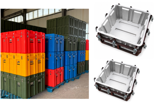 Harga yang bagus Customized Rotomolding Aluminium Mold Kothak pendingin, Kotak Alat Plastik, Kotak Transportasi Plastik on line