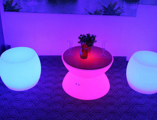 상업용 폴리에틸렌 로토 폼 펠리 LED 바 테이블 및 의자
