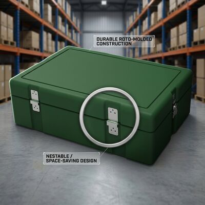 Good price Stackable Rotomolded Turnover Box Space Saving LLDPE Storage Container Nestable Design Custom Size Industrial Use online